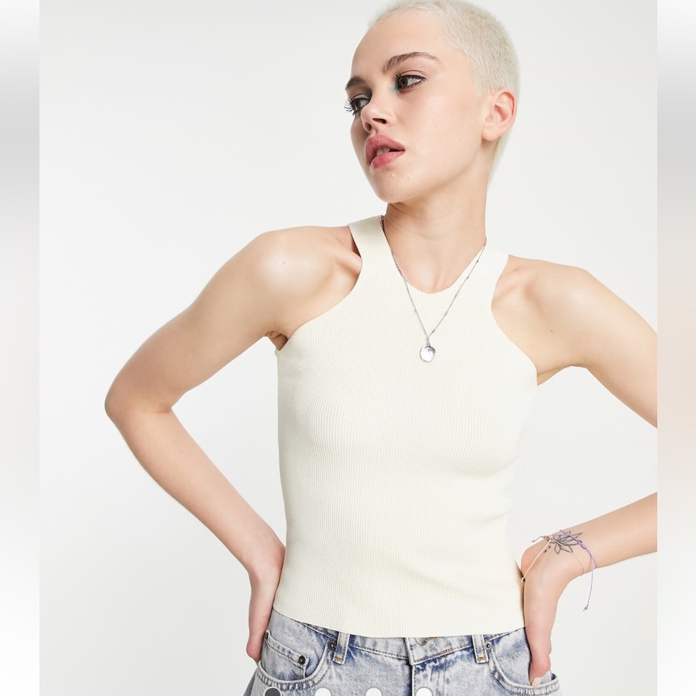 TOPSHOP Cream/Ivory Knit Tank Size US 8-10